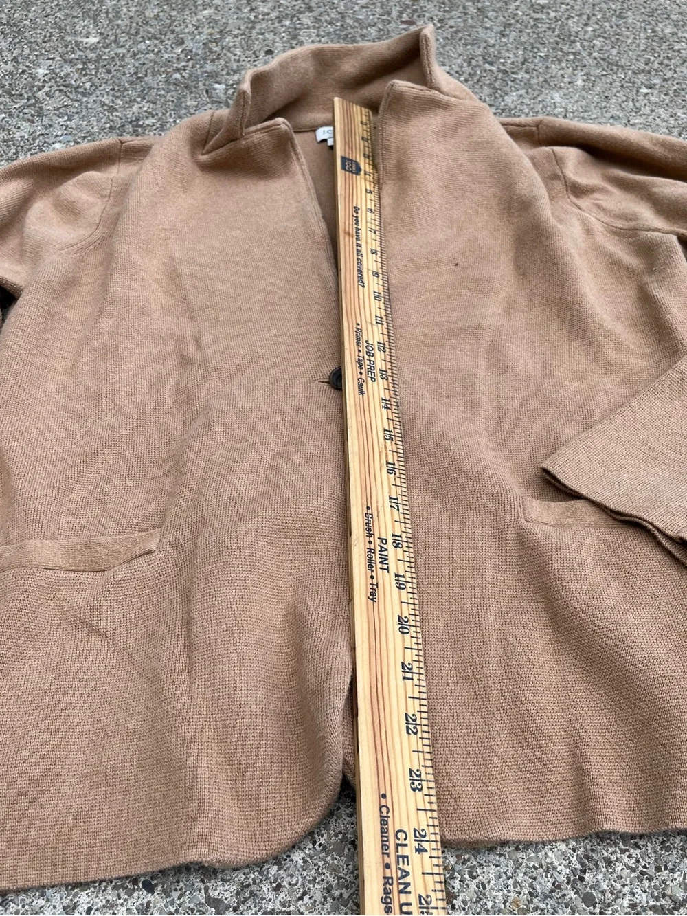 J Crew Women's Size Medium Tan Single-Button Knit Blazer